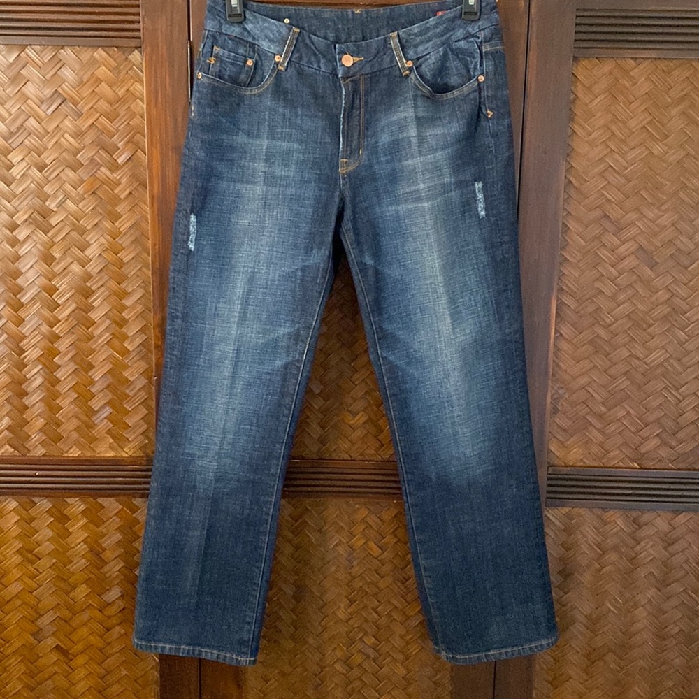 SEVEN7 JEANS***RARE NWT***boot cut distress 18W